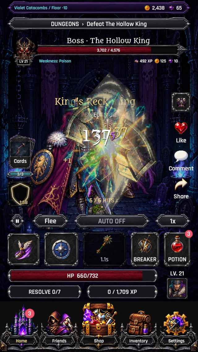 Unleash King’s Reckoning against the Hollow King.